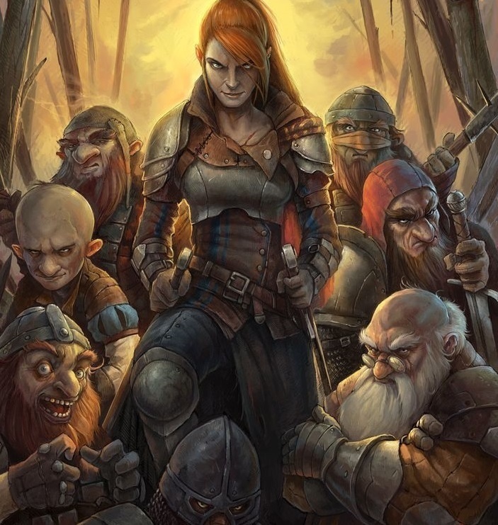 В этом фан-арте автор, изобразив первую банду Ренфри. насмехается конкретно над диснеевской "Белоснежкой" - в краснолюдах можно узнать Дока, Глупыша, Ворчуна и прочих.