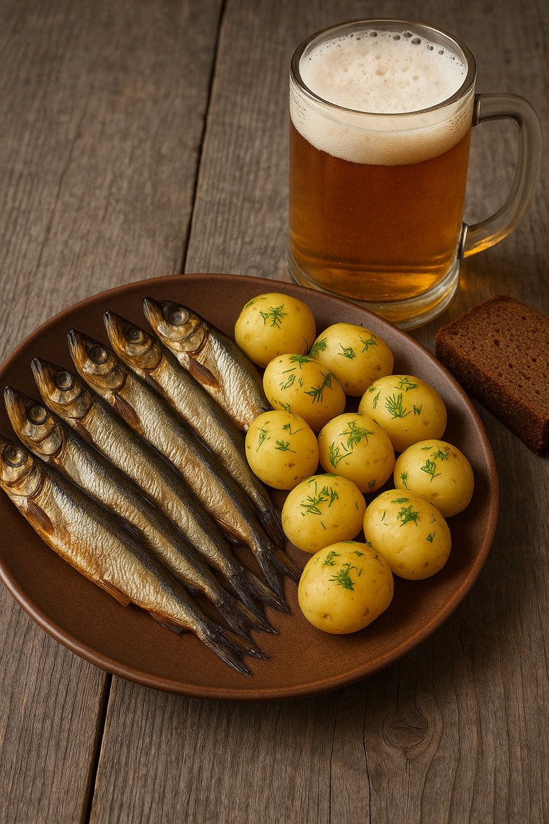 Ключевые слова: мойва холодного копчения, закуска к пиву, мойва с картошкой, простая еда, русская кухня, копченая мойва, мойва с укропом, бюджетная закуска, вкус детства
