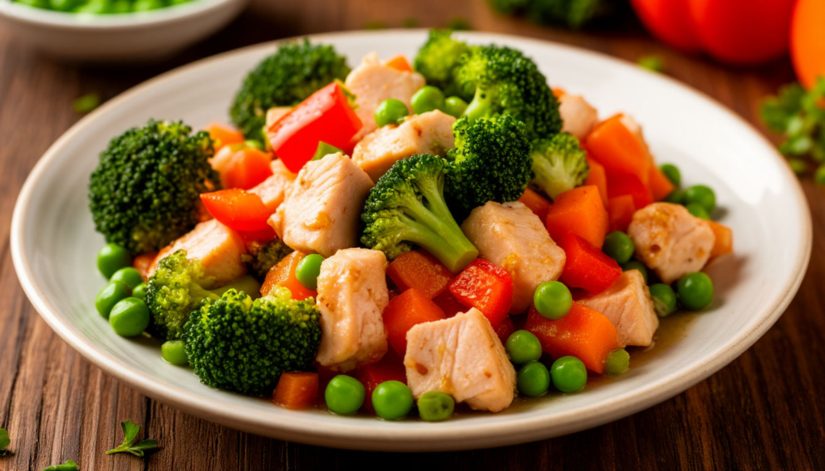 Овощная смесь с курицей