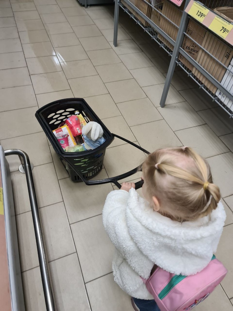 С дочкой в магазине Чижик, город Казань