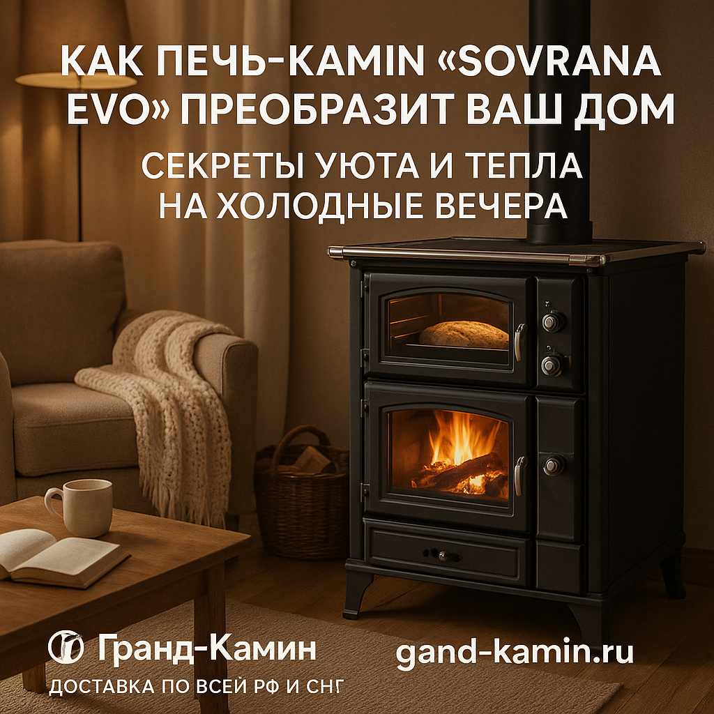    Как печь-камин «Sovrana Evo» преобразит ваш дом: секреты уюта и тепла на холодные вечера Kamin