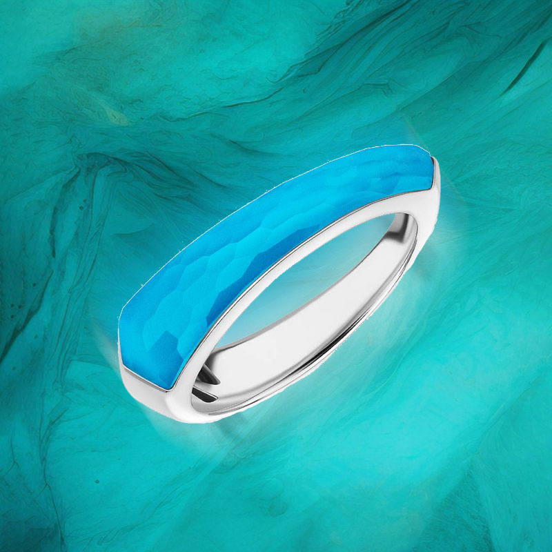 Кольцо Stephen Webster Crystal Haze II из белого золота с бирюзой, бриллиантами и кварцем