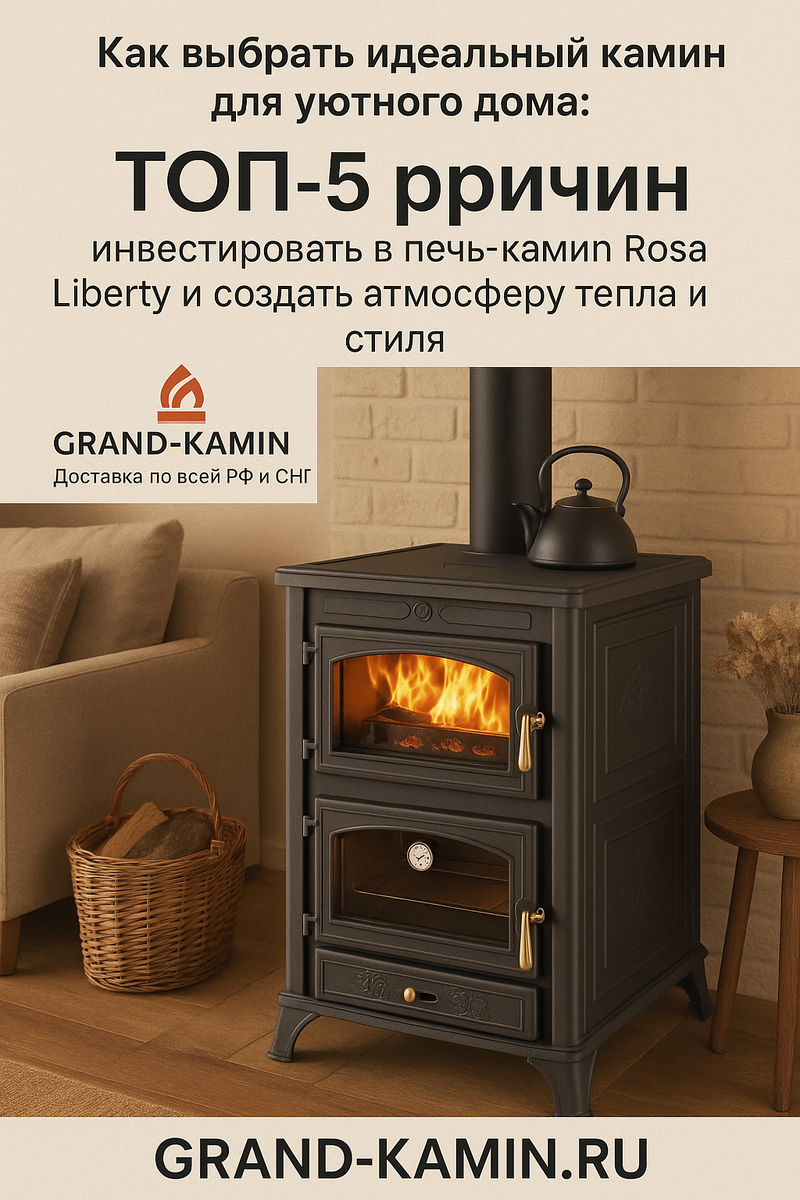    Как выбрать идеальный камин для уютного дома: топ-5 причин инвестировать в печь-камин «Rosa Liberty» и создать атмосферу тепла и стиля Kamin