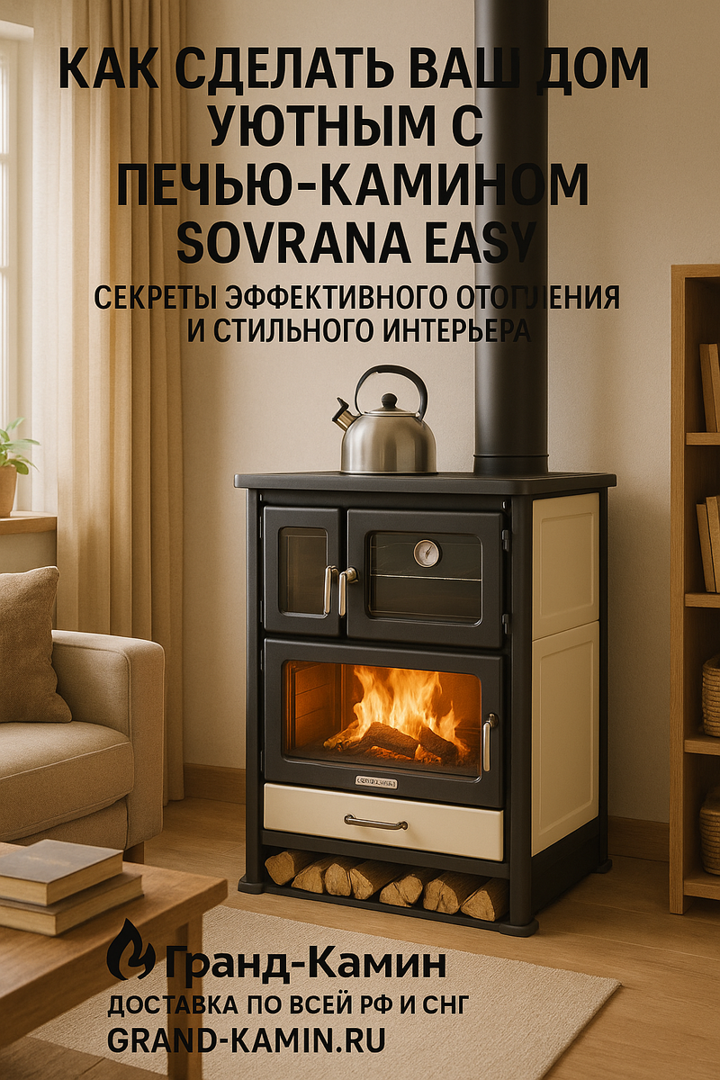    Как сделать ваш дом уютным с печью-камином Sovrana Easy: секреты эффективного отопления и стильного интерьера Kamin