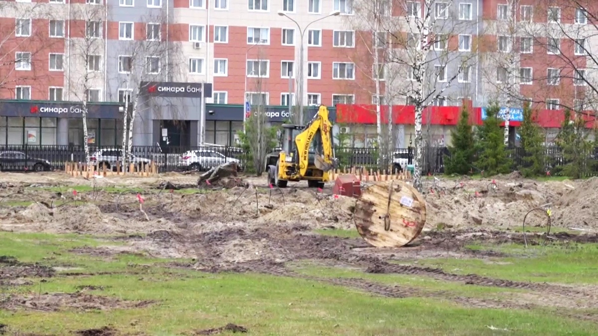    В Югорске полное обновление ожидает сквер «Северное сияние»