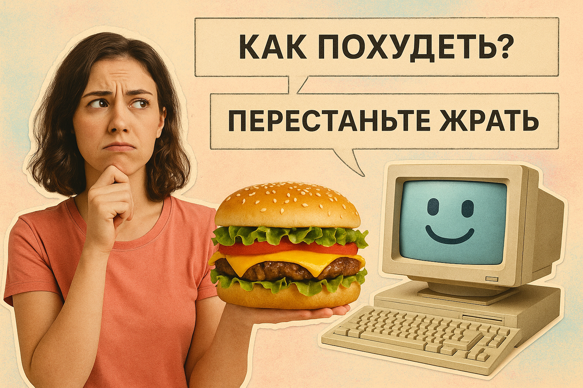 Я спросила у ИИ, как похудеть. 
