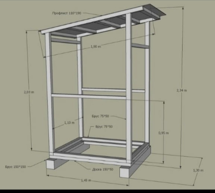 Схема с размерами из интернета.