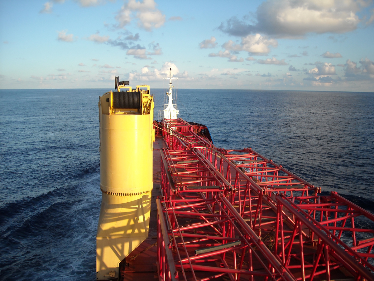 В Карибском море. Просто хорошая погода.