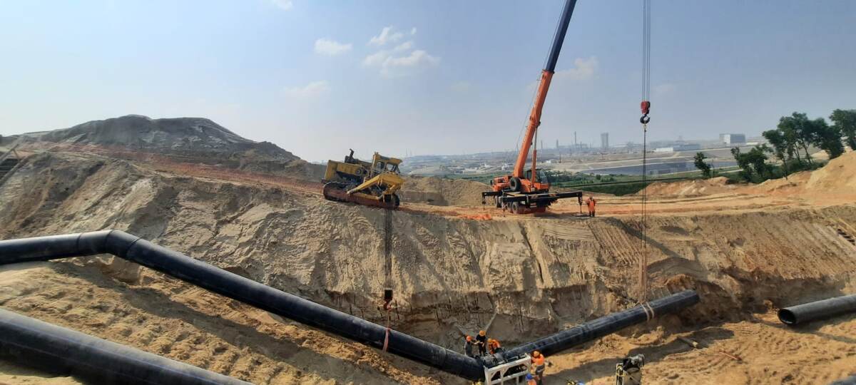 Прокладка ПНД труб