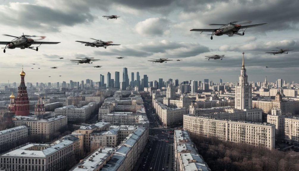   Атака беспилотников. Иллюстрация: "Блокнот"