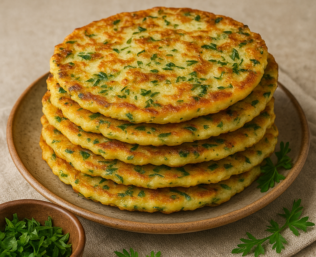 Картофельные лепёшки с зеленью 