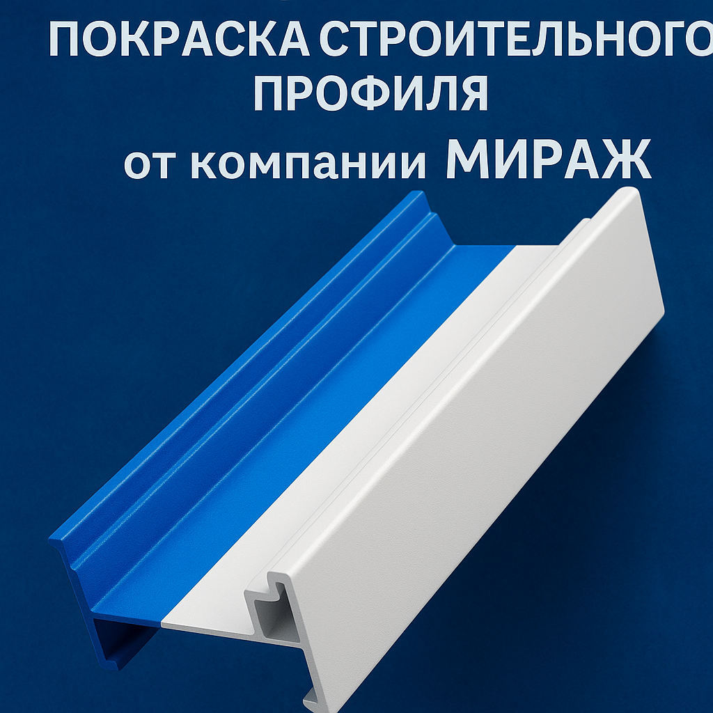  покраска двухцветного профиля от компании МИРАЖ