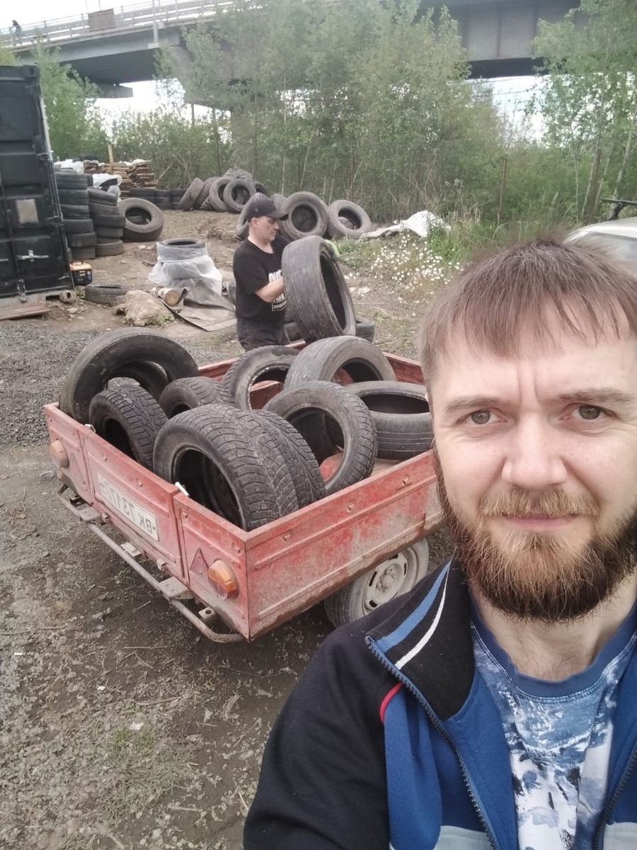 В пункте приёма шин