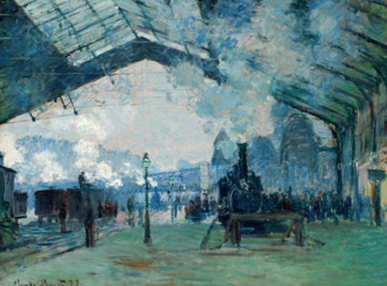 Клод Моне. Вокзал Сен-Лазар, поезд из Нормандии. 1877. Институт искусств, Чикаго