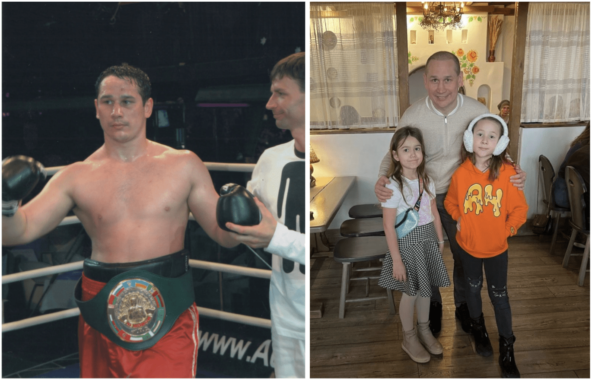 Слева чемпион СНГ и славянских стран по боксу среди профессионалов в тяжёлом весе. А справа мои самые красивые победы.