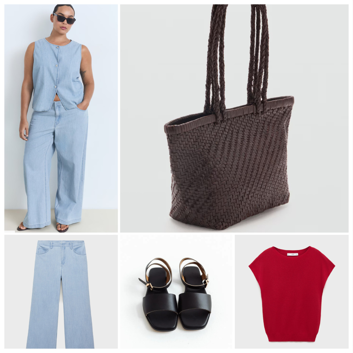 коллаж составлен автором, бренды всех вещей указаны в Телеграм Модные решения