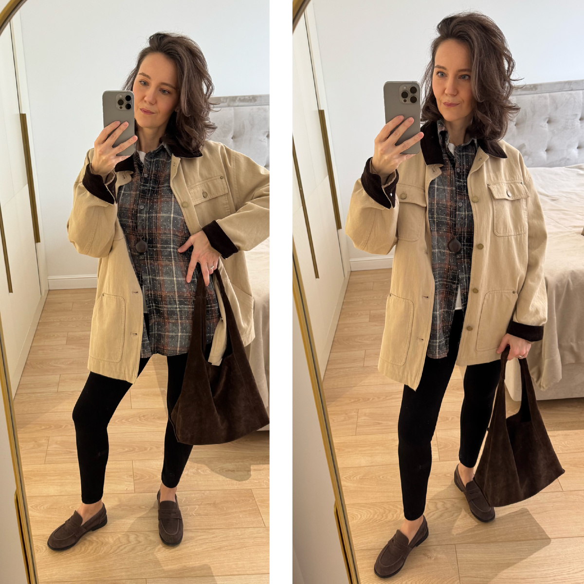 Куртка LIME, рубашка, футболка, леггинсы, сумка и лоферы WB