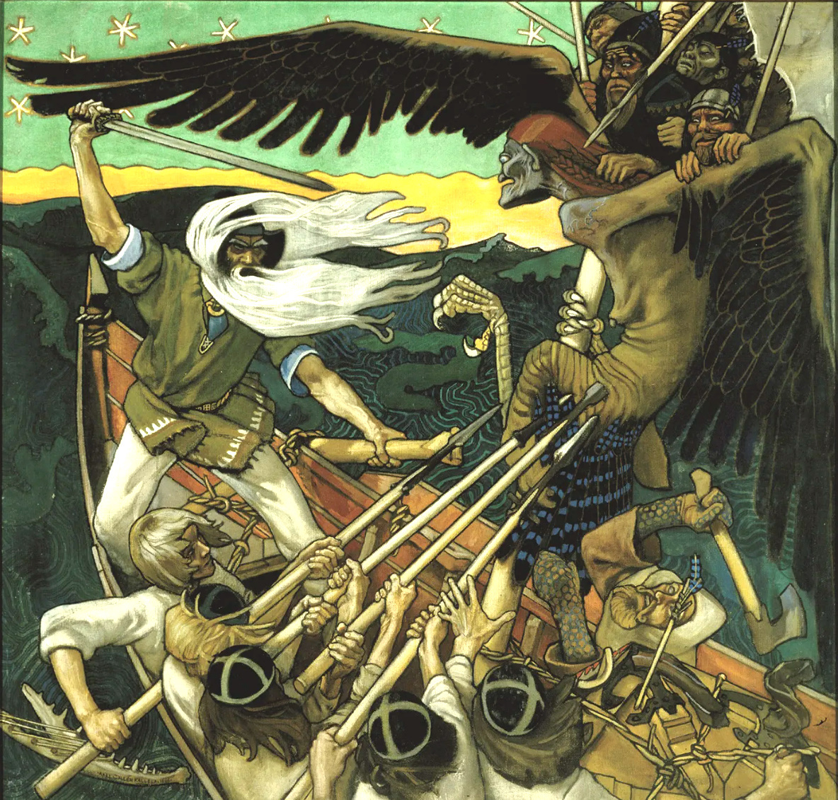 Иллюстрации к карельскому эпосу "КАЛЕВАЛА". худ. А. Галлен-Каллела