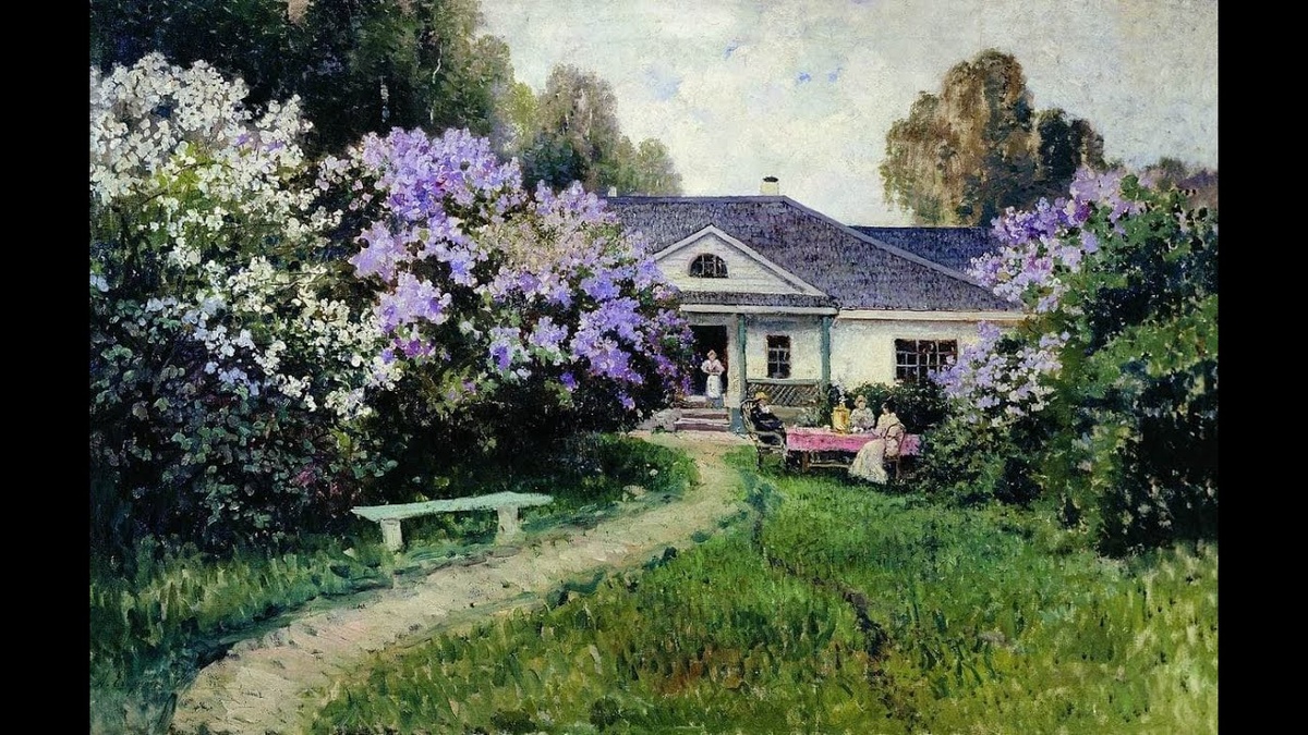Картина А.С. Егорнов. Сирень. Около 1905 г. 
