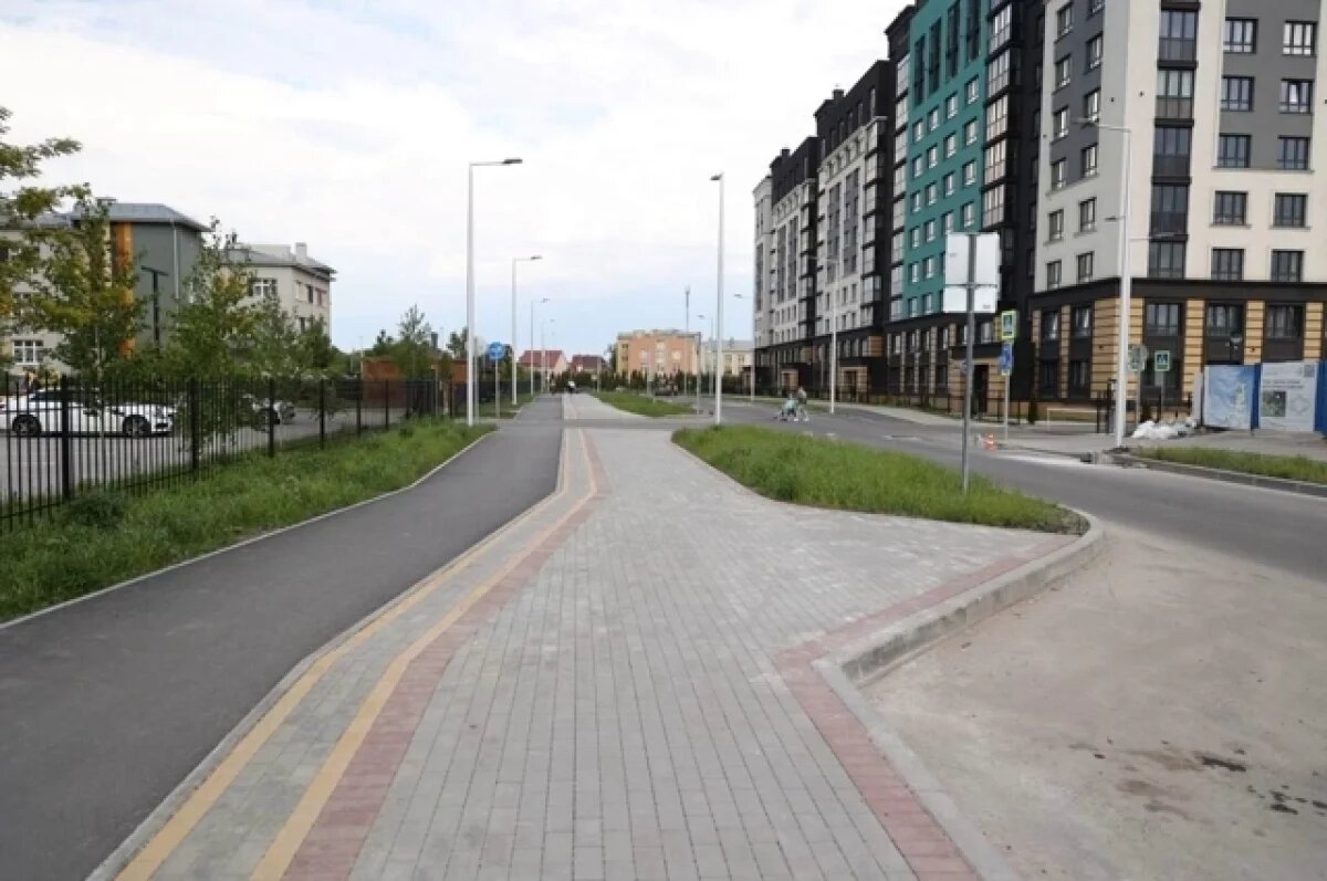    В Калининграде активно идет ремонт тротуаров