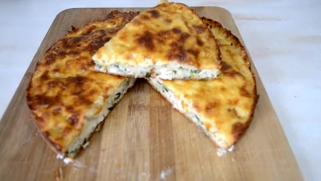 пирог с курицей и зеленым луком