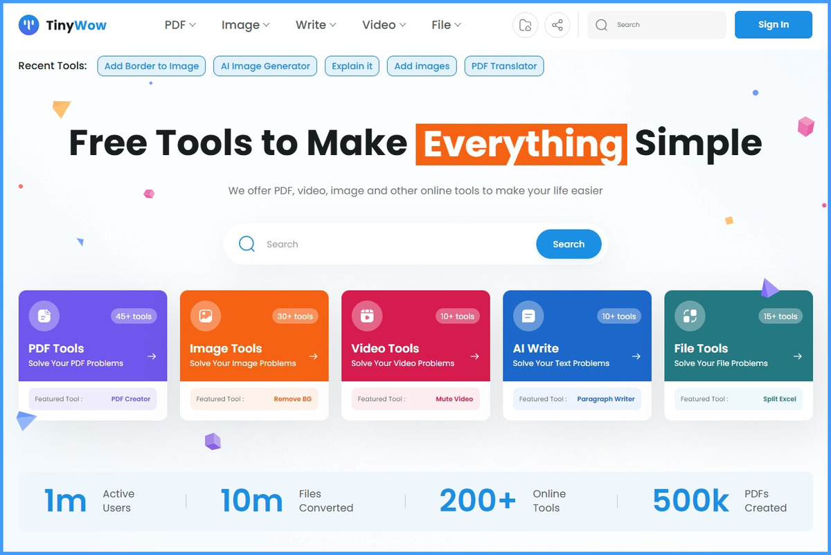 Главная страница Tinywow.com