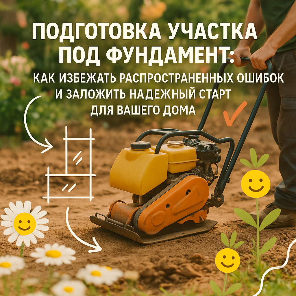    Подготовка участка под фундамент: как избежать распространенных ошибок и заложить надежный старт для вашего дома