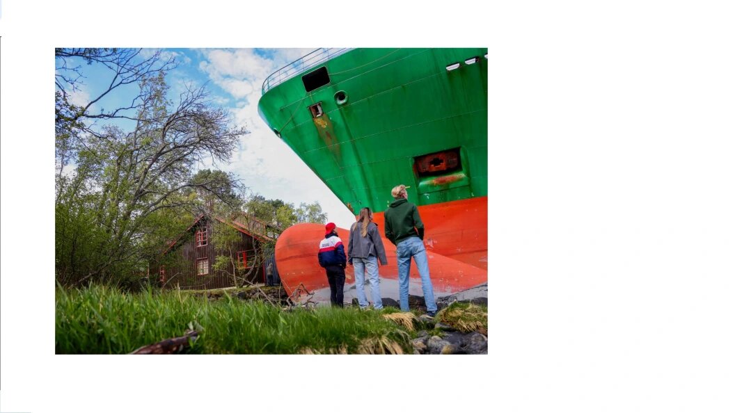    Судно прошло в нескольких метрах от дома. Фото: соцсети