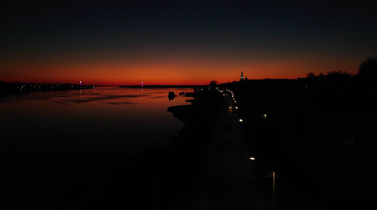 Вид с моста через Волгу, Кострома