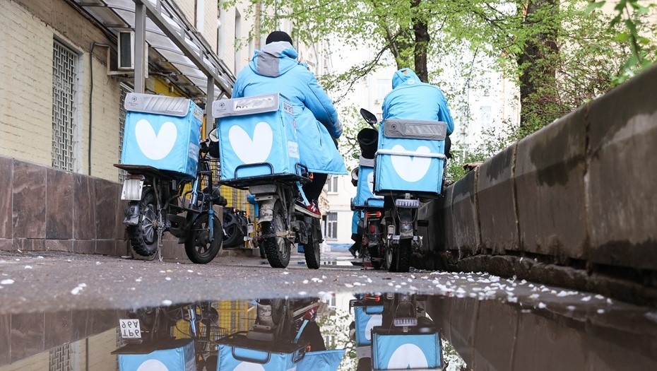    Велокурьеры в Москве Автор фото: Михаил Синицын/ТАСС