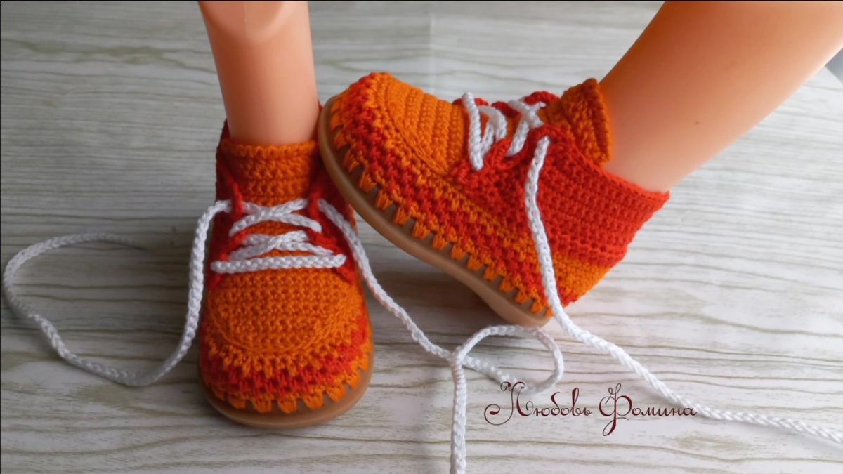 Ботинки "РЫЖИКИ" Авторская работа Любови Фоминой