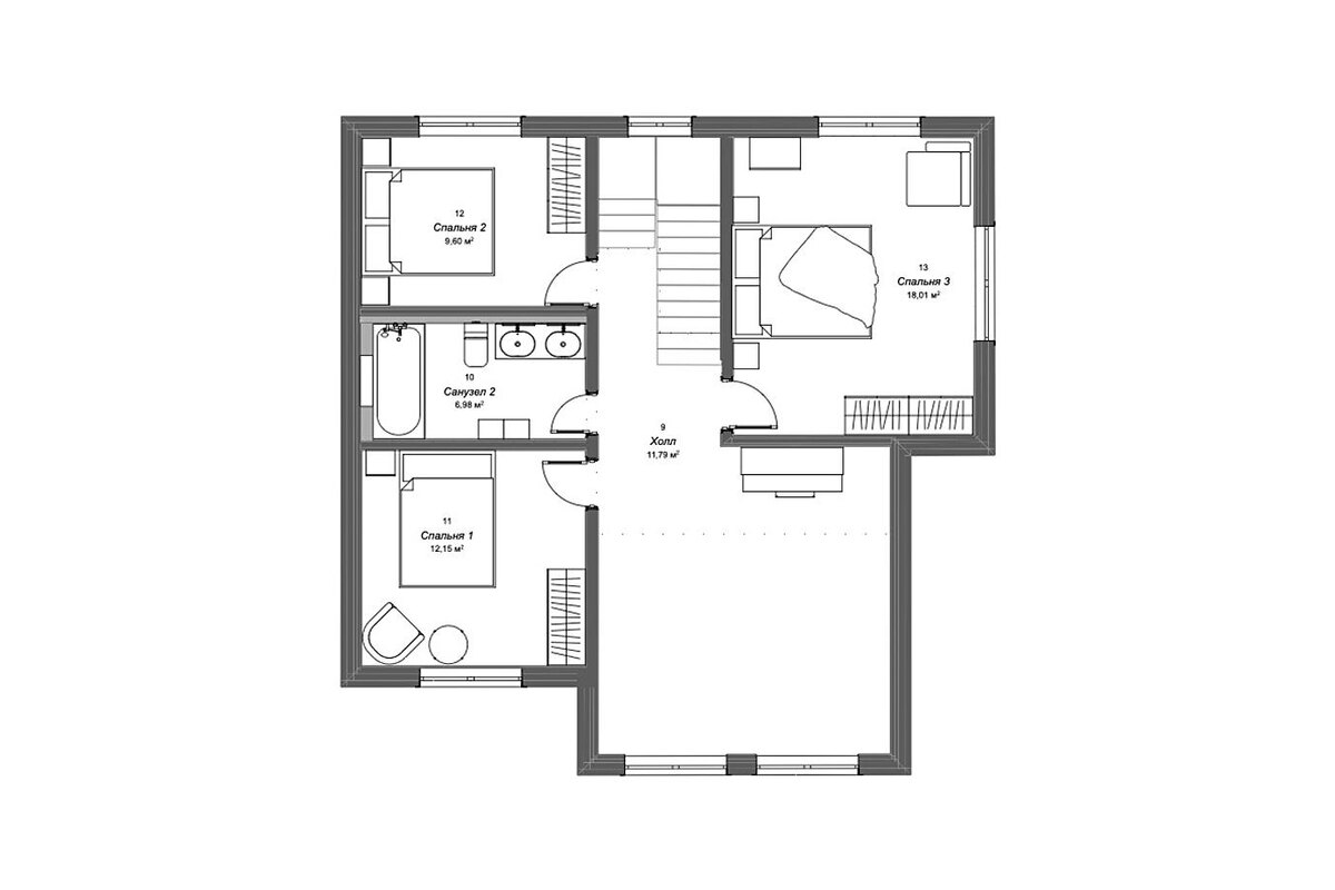 Планировка второго этажа