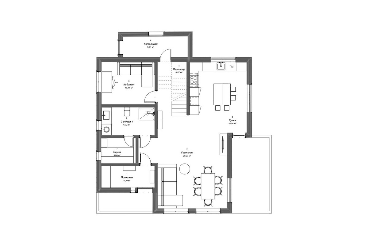 Планировка первого этажа