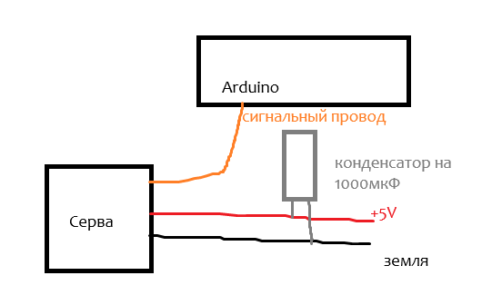 Подключение с конденсатором