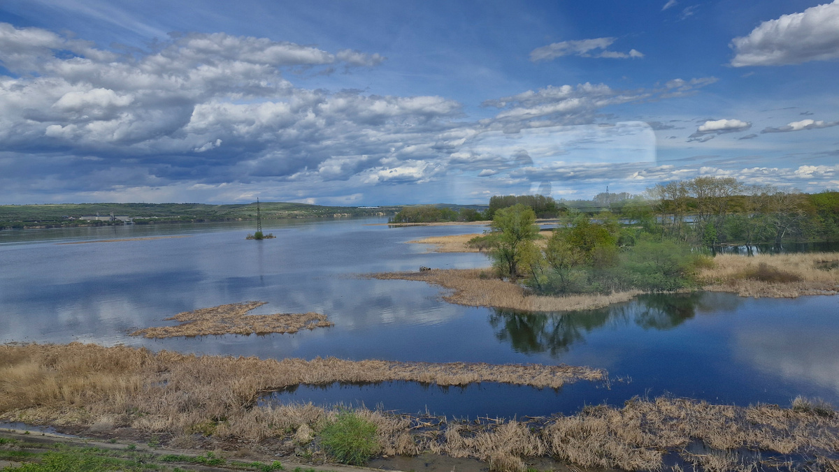 Вид на окрестности из окна поезда