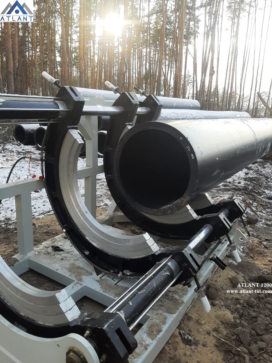 Прокладка ПНД труб. Стыковой аппарат ATLANT 1200