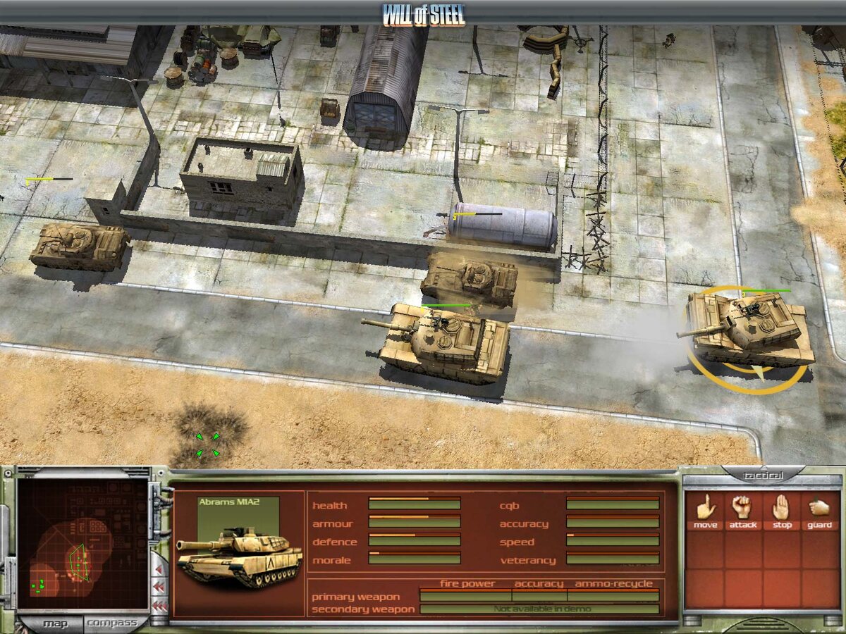 Вид на игру, стратегия с танками