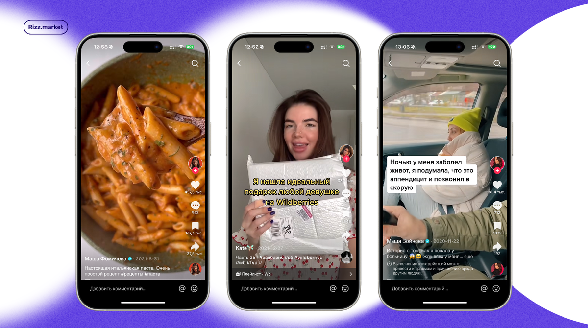 Примеры форматов