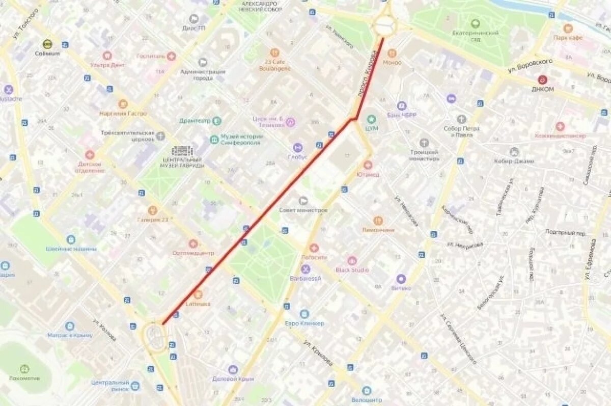    В Симферополе ограничат движения транспорта по проспекту Кирова