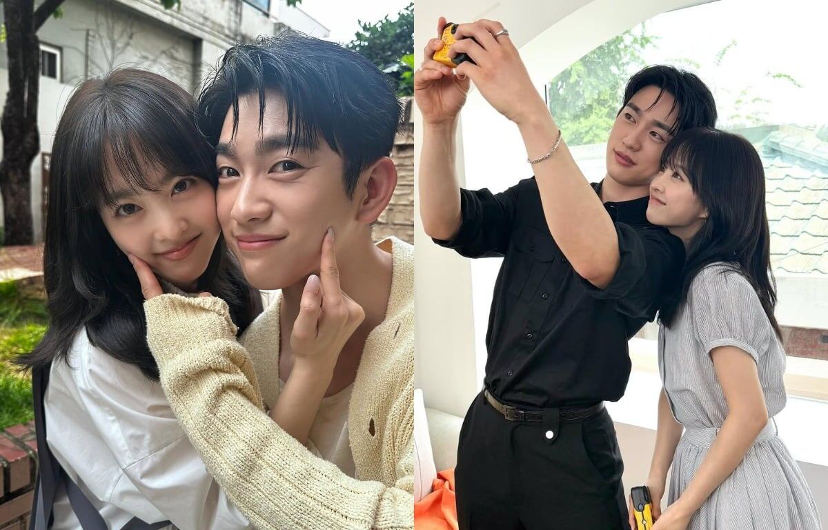    Джинён из GOT7 поделился закадровыми фото с Пак Бо Ён перед премьерой дорамы «Неизвестный Сеул» 697