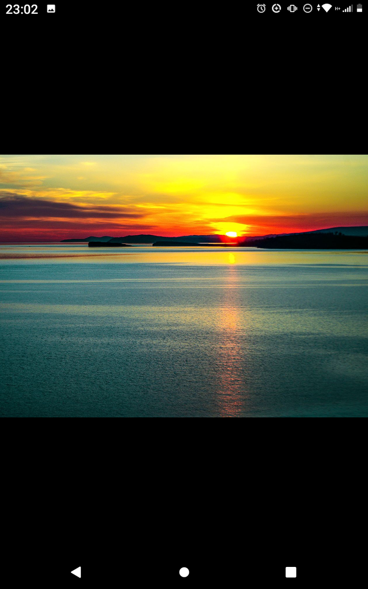 Золотое солнце озарило горизонт теплым светом