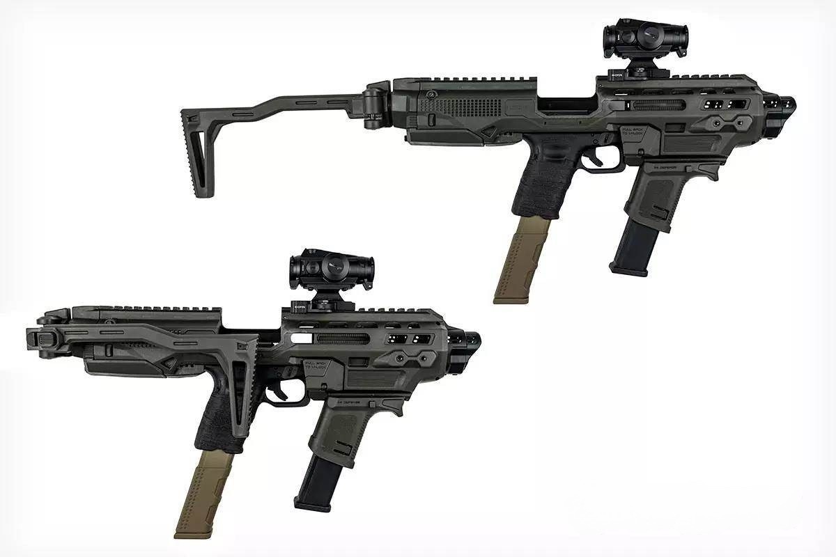 С использованием складного приклада Kidon, адаптированного для карабина SIG ROMEO4T, Glock SBR превращается в компактное и высокоэффективное оружие.