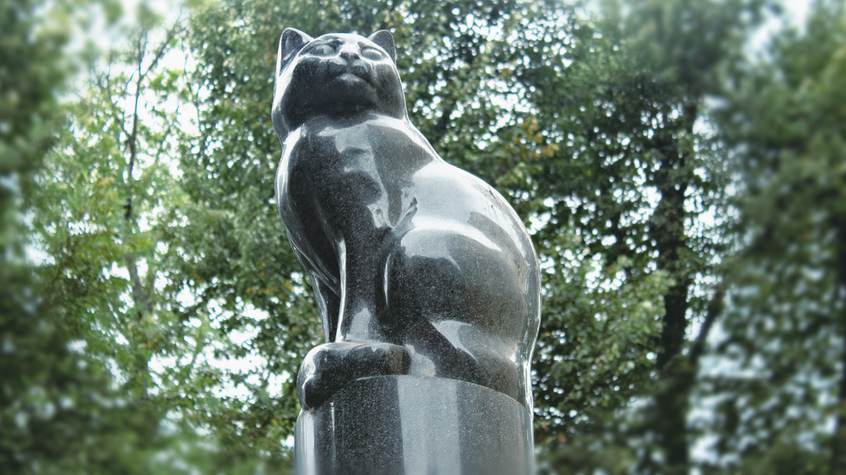 Памятник подопытной кошке в Санкт-Петербурге