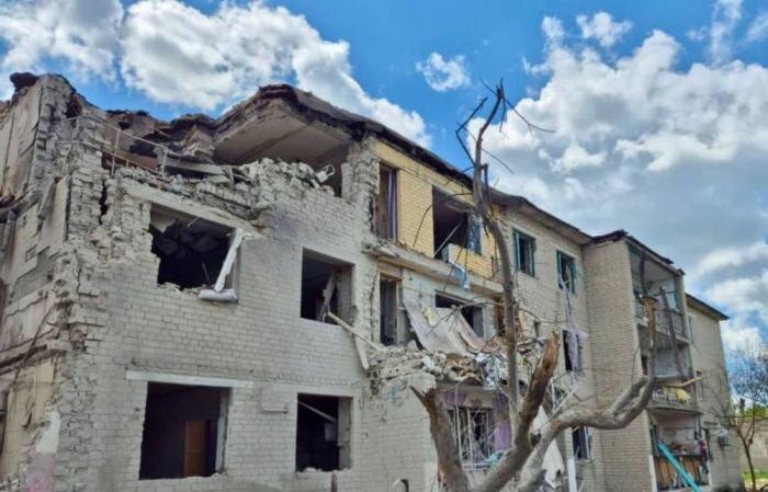 ПВД укровермахта в н.п. Купянск-Узловой после работы российских ВКС, источник Телеграм-канал Военкор Котенок