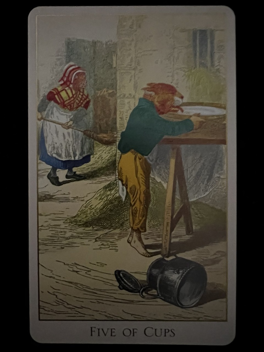 Пятерка Кубков "Таро Фантастического зверинца"