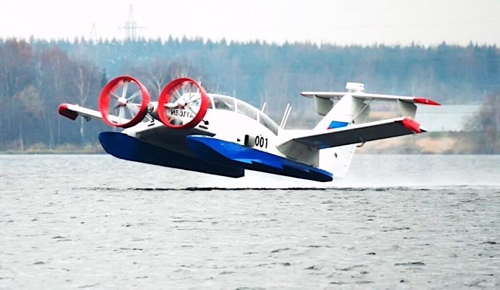 Экраноплан «Иволга». Скриншот из видео. Источник: ensib.ru