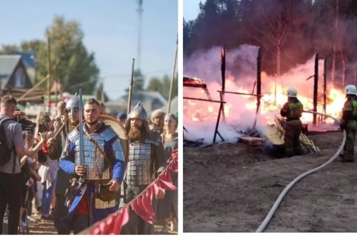    Рано утром 11 мая в селе Порошино в Кировской области сгорело строение известного клуба исторической реконструкции