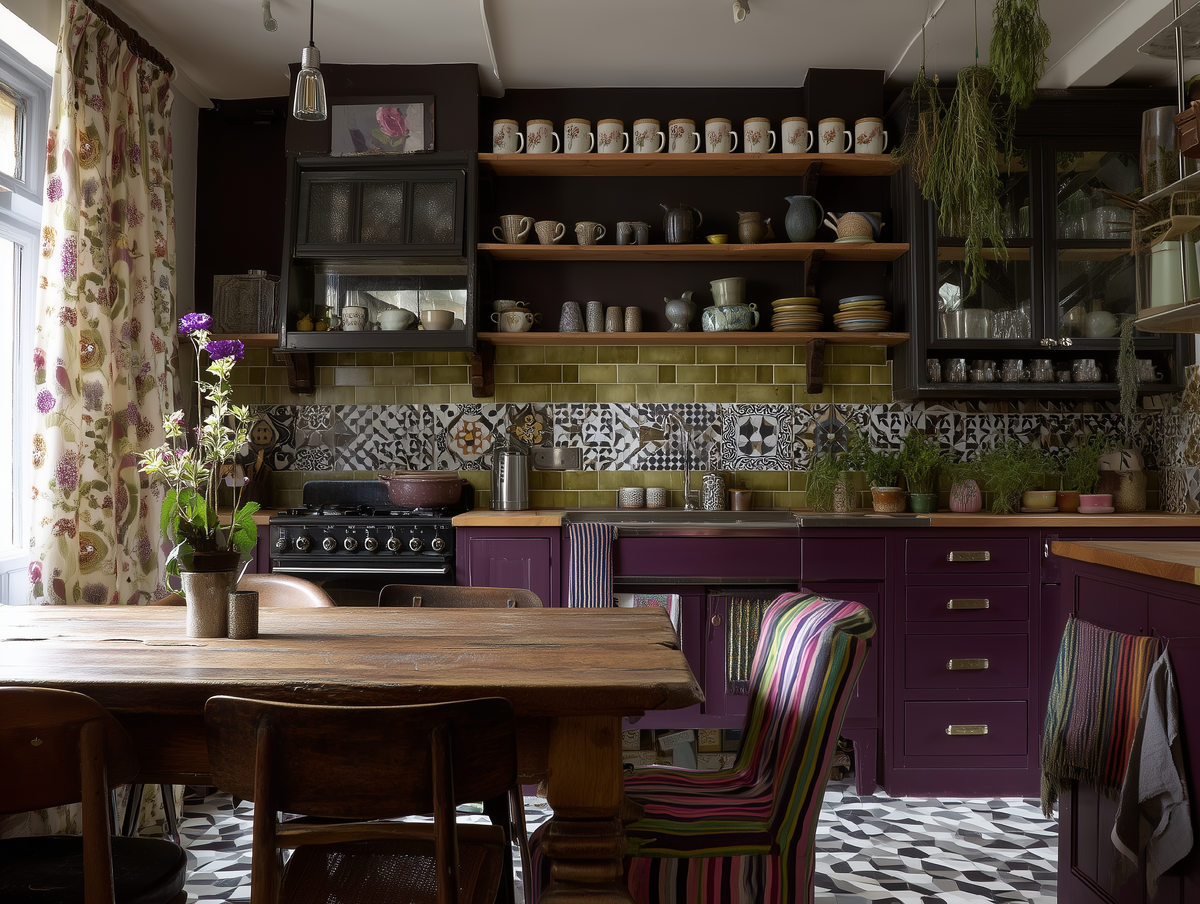 Много вещей, много посуды, тяжеловатый образ