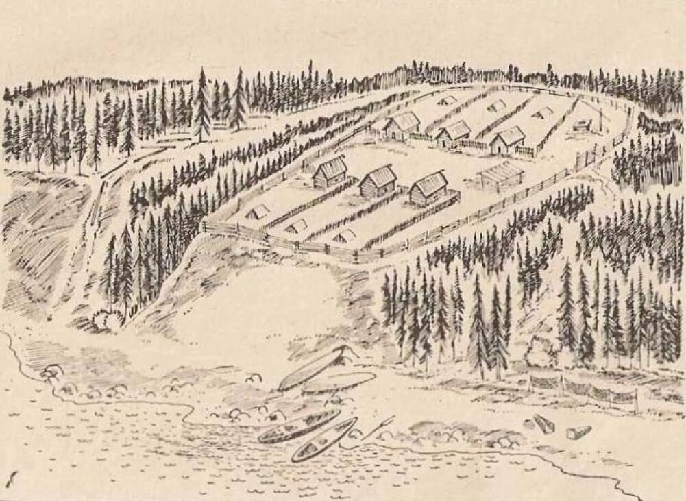    Кудымкарское городище. Реконструкция Оборина В. А. 1970 г.