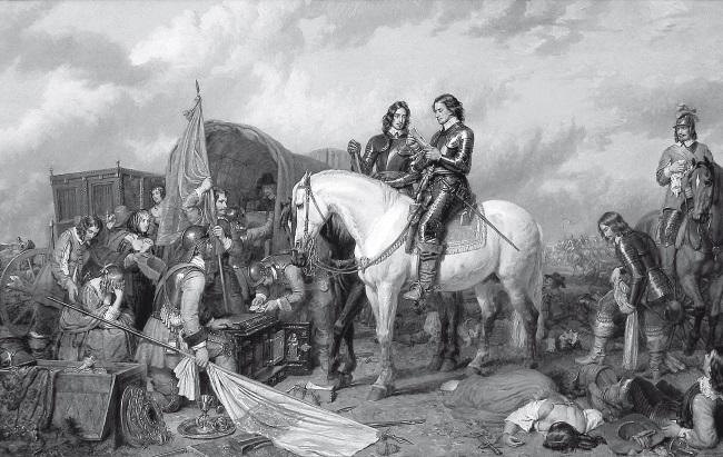 Чарльз Ландсир. Оливер Кромвель в битве при Нэсби. 1851. Старая Национальная галерея, Берлин